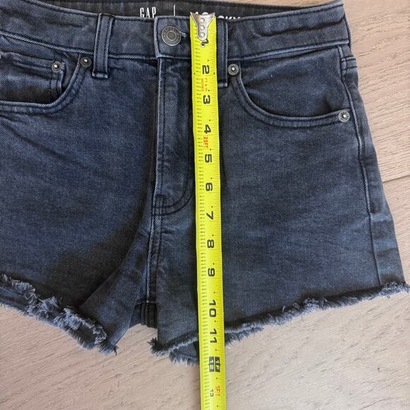 Gap Teen Sky High Denim Shorts in Black Wash size 10 - Picture 9 of 11